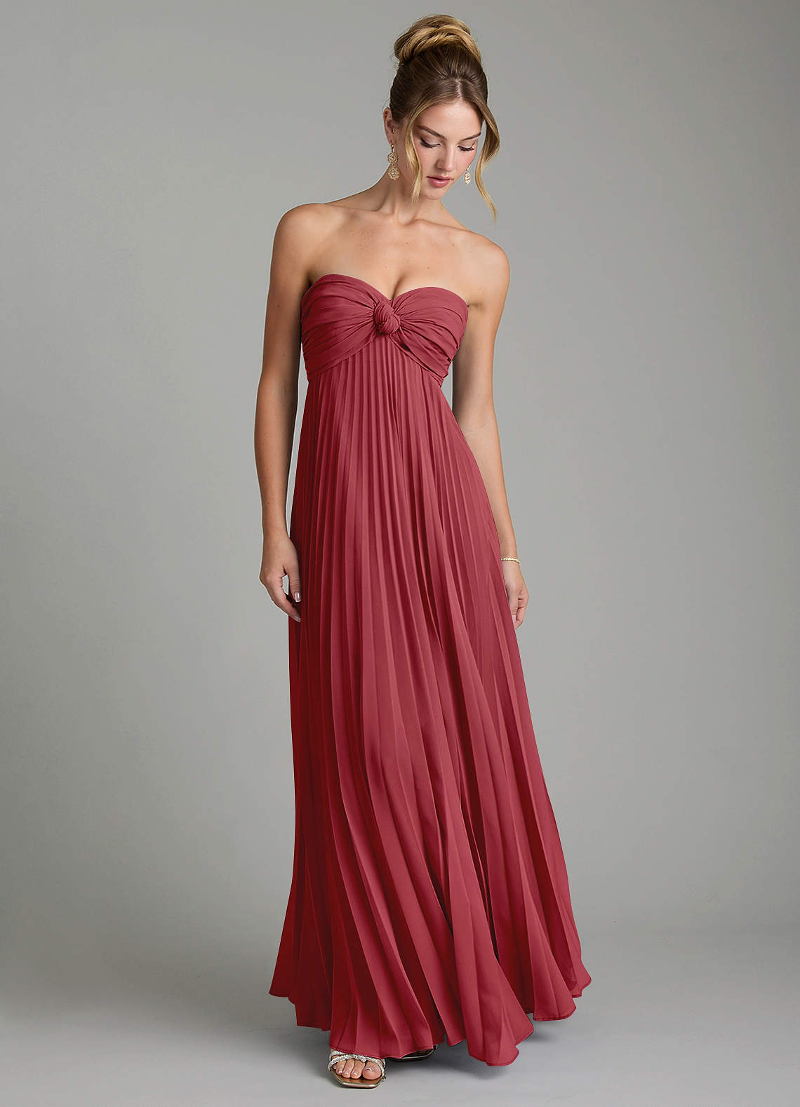 Tempest A-Line Sweetheart Chiffon Bridesmaid Dress in Pomegranate