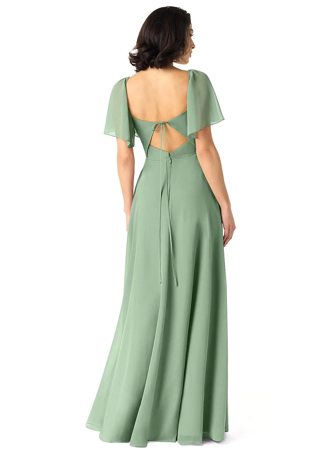 Chloe A-Line Sweetheart Chiffon Bridesmaid Dress in Matcha