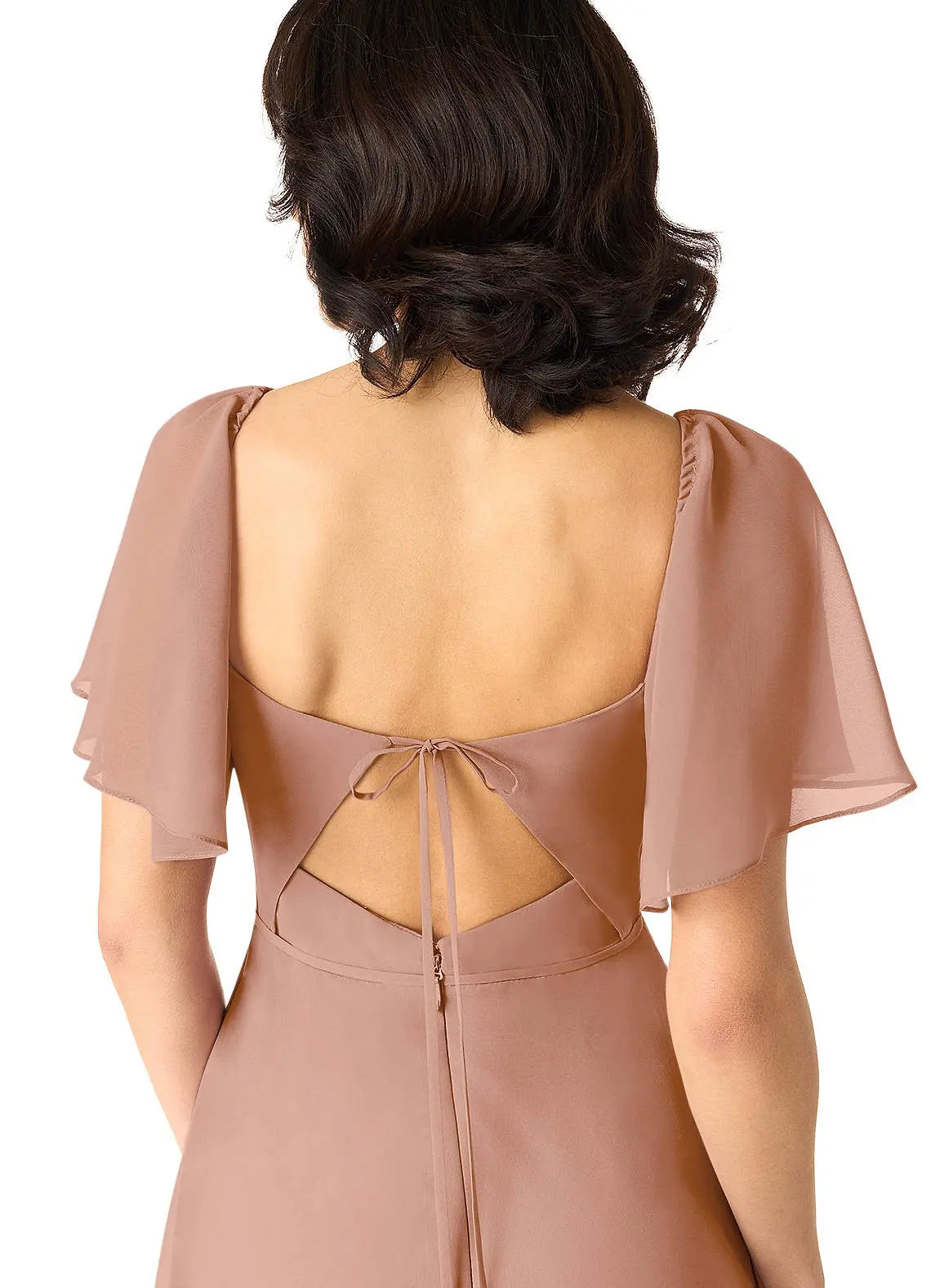 Chloe A-Line Sweetheart Chiffon Bridesmaid Dress in Champagne Rose