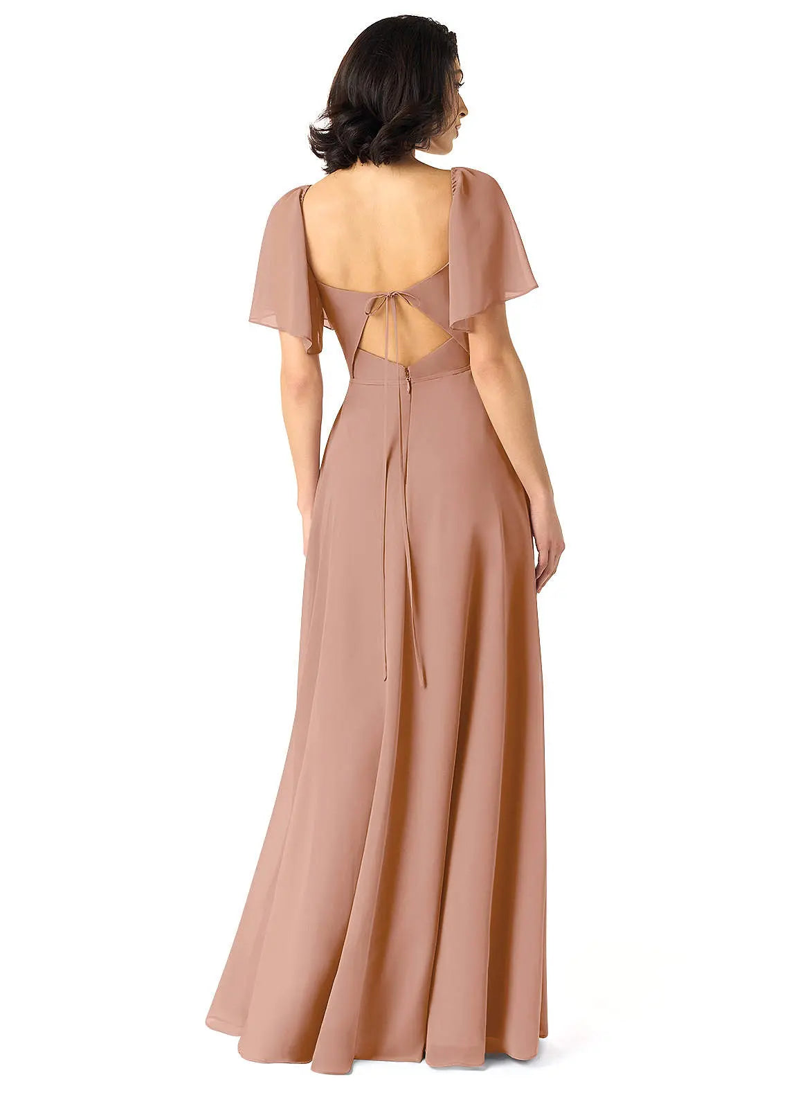 Chloe A-Line Sweetheart Chiffon Bridesmaid Dress in Champagne Rose
