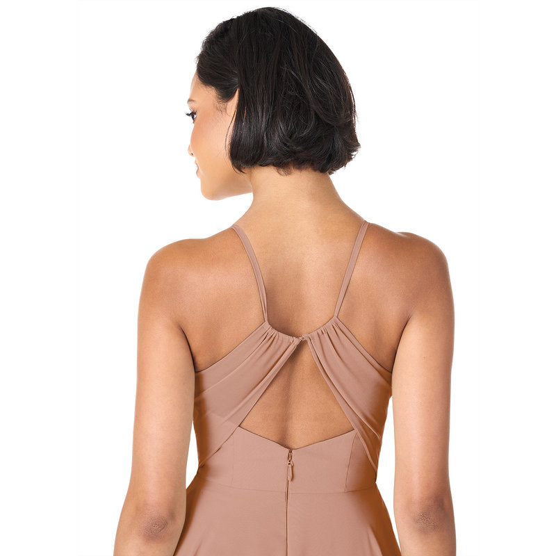 Avelina A-Line V-Neck Chiffon Bridesmaid Dress in Champagne Rose - view 5