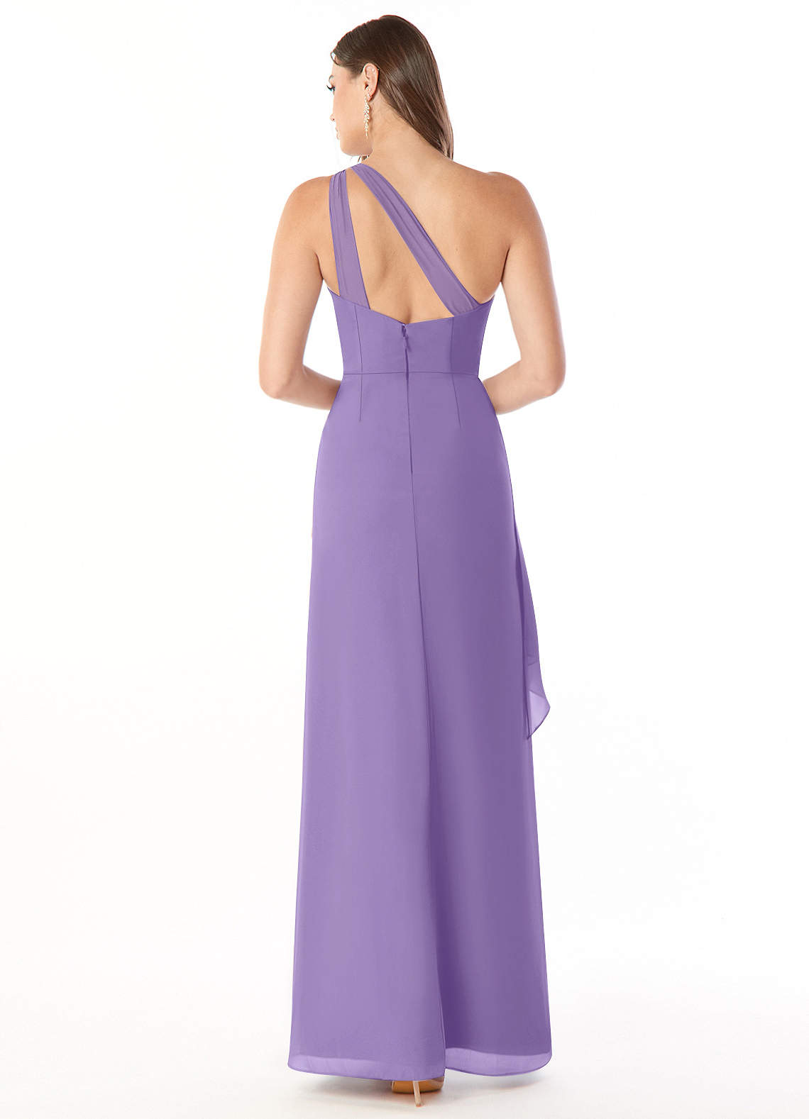 Maive Sheath One-Shoulder Chiffon Bridesmaid Dress in Tahiti