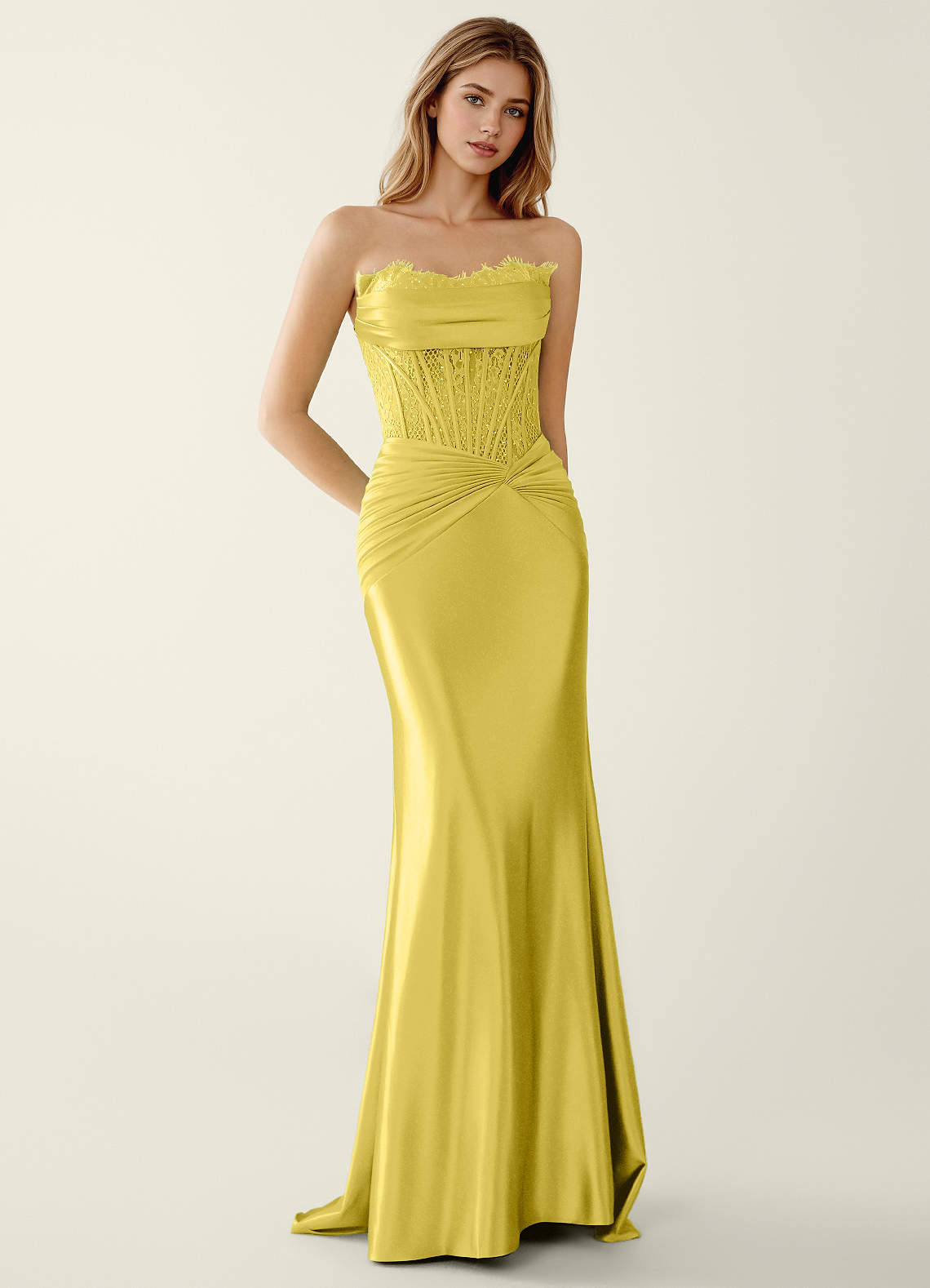 Sasha Mermaid Strapless Stretch Satin Evening Dress in Burgundy