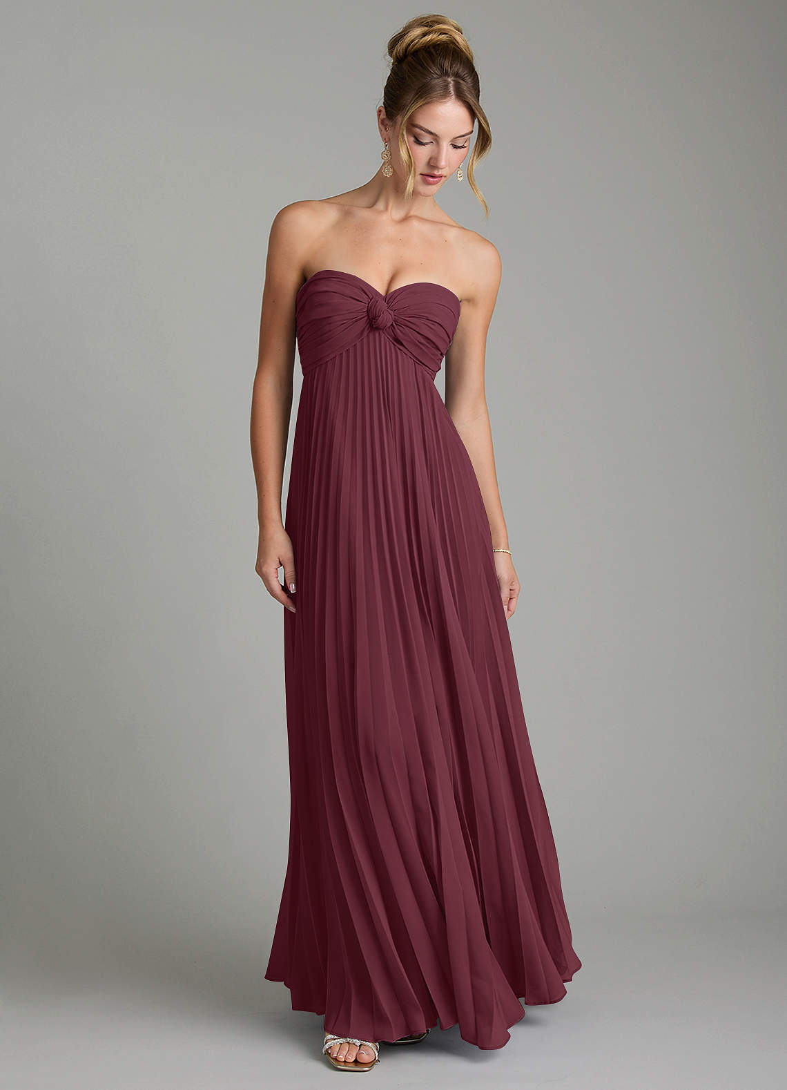 Tempest A-Line Sweetheart Chiffon Bridesmaid Dress in Cabernet