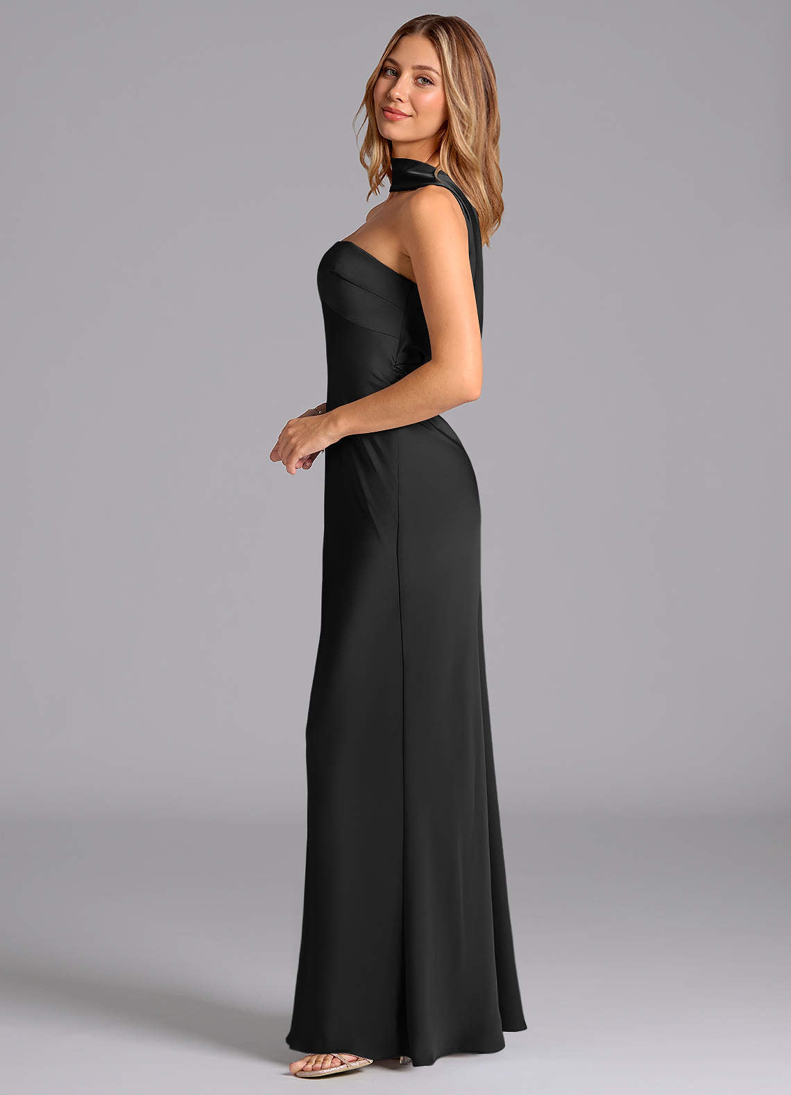 Lusinda Mermaid Strapless Stretch Satin Bridesmaid Dress