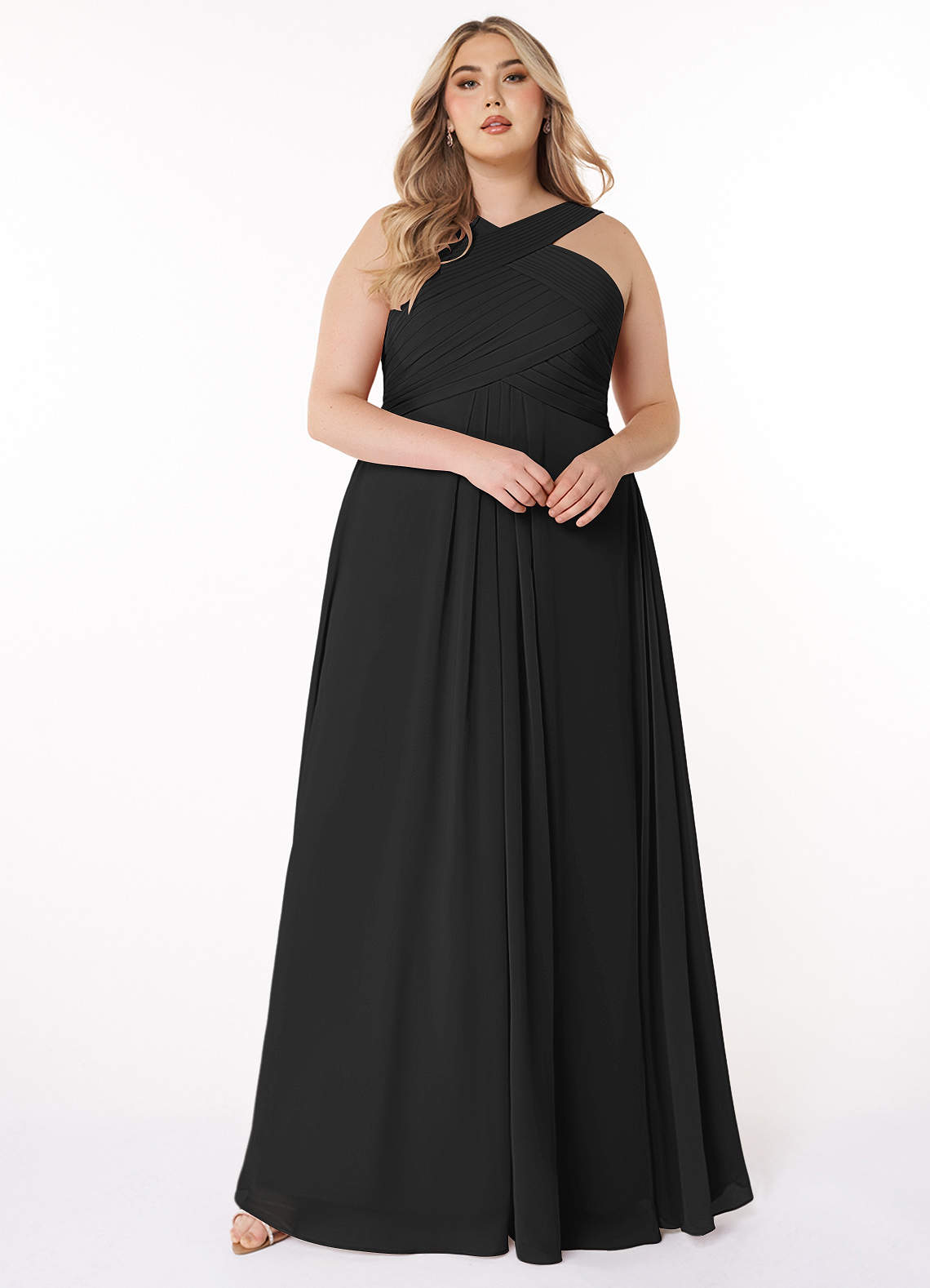 Kaleigh A-Line Halter Chiffon Bridesmaid Dress