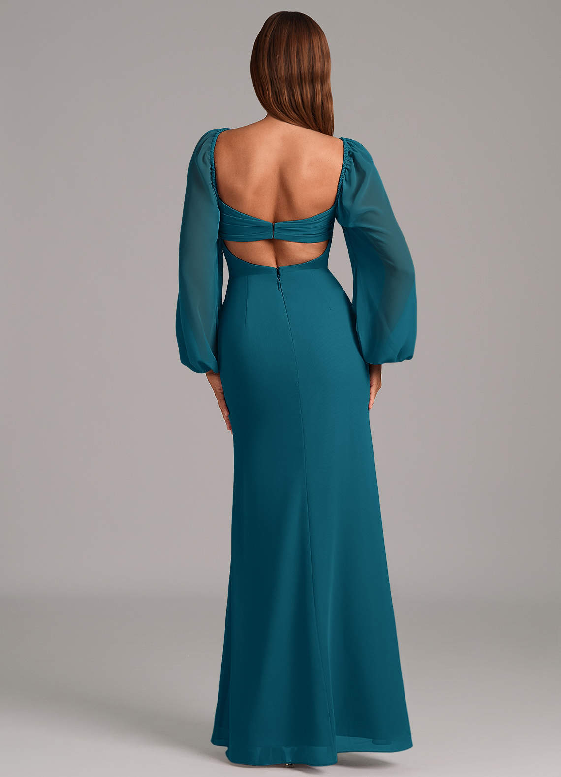 Brixley Mermaid Sweetheart Chiffon Bridesmaid Dress in Ink Blue