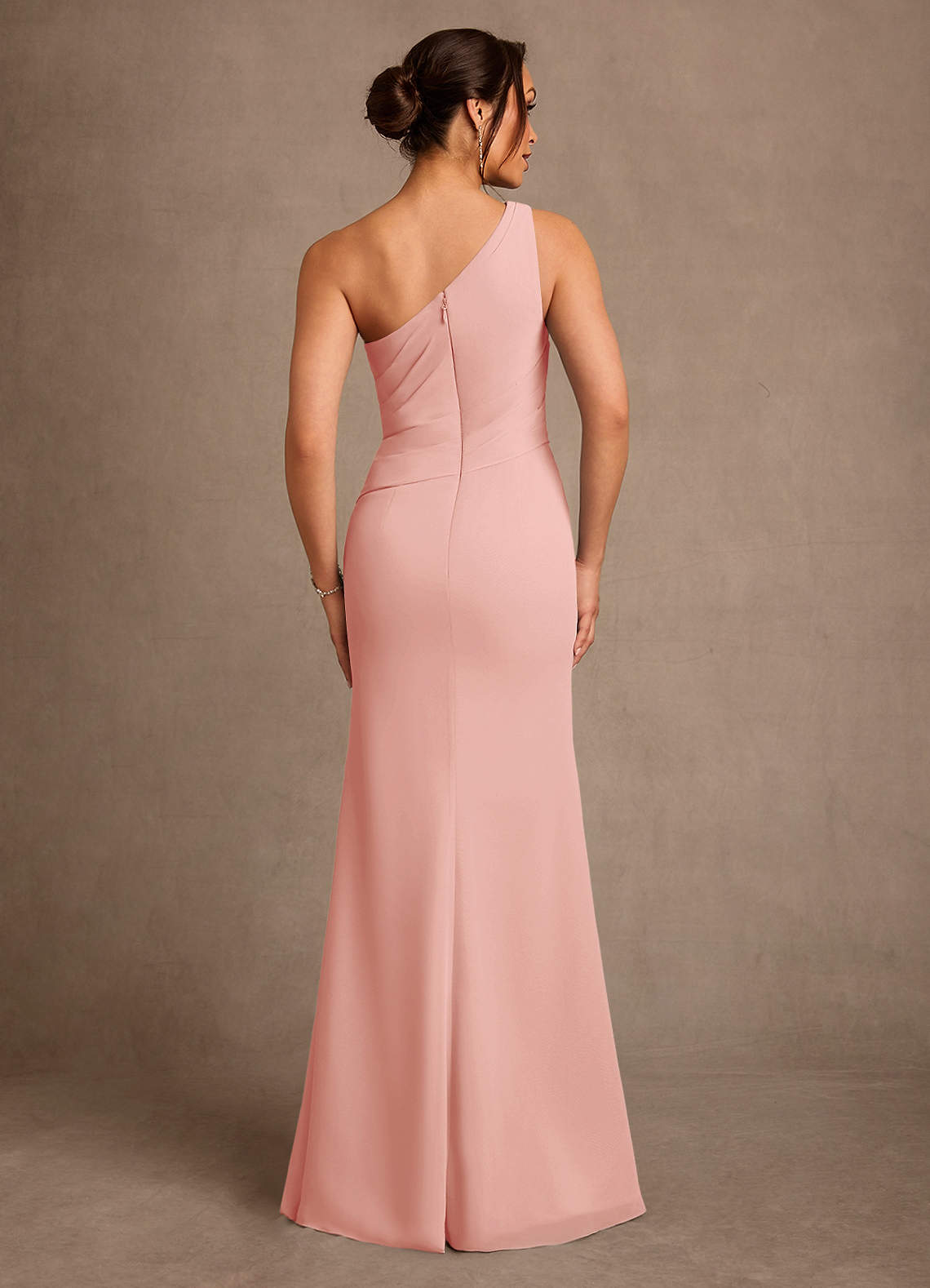 Floy Sheath One-Shoulder Chiffon Mother of the Bride Dress in Rosette