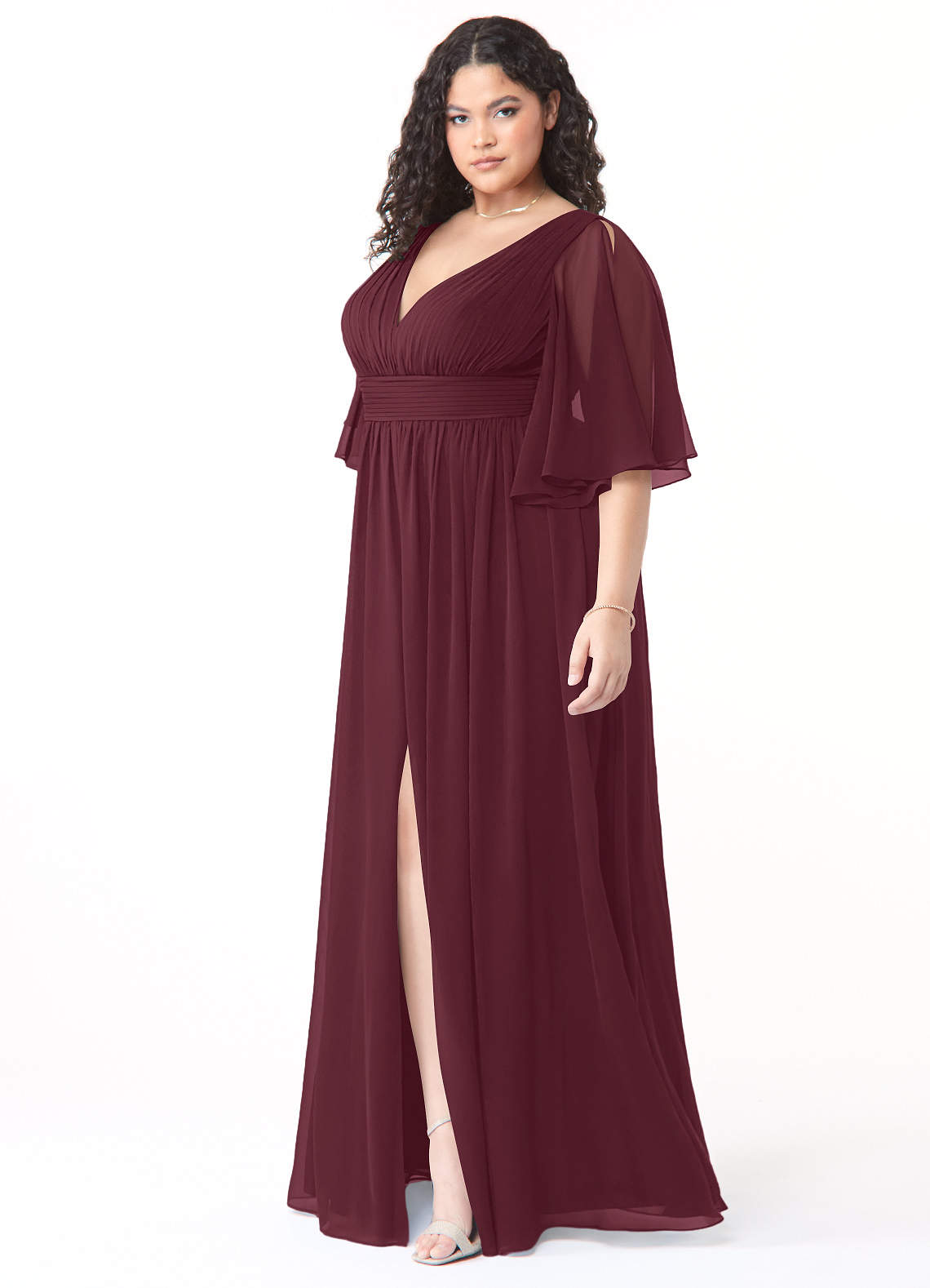 Temeka A-Line V-Neck Chiffon Bridesmaid Dress