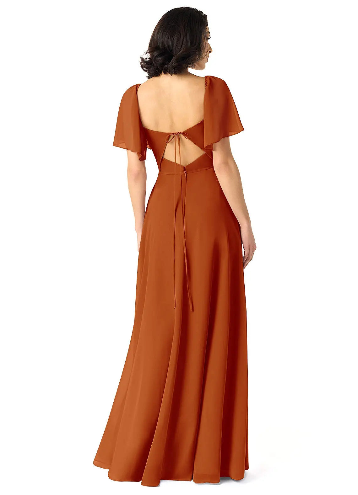 Chloe A-Line Sweetheart Chiffon Bridesmaid Dress in Paprika