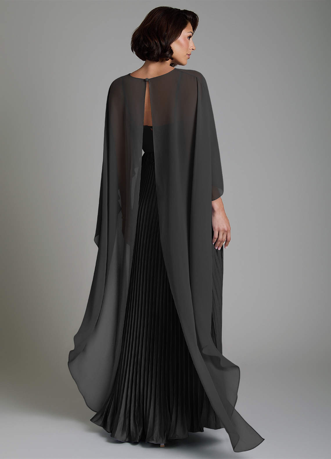 Micah A-Line Sweetheart Stretch Satin and Chiffon Bridesmaid Dress in black