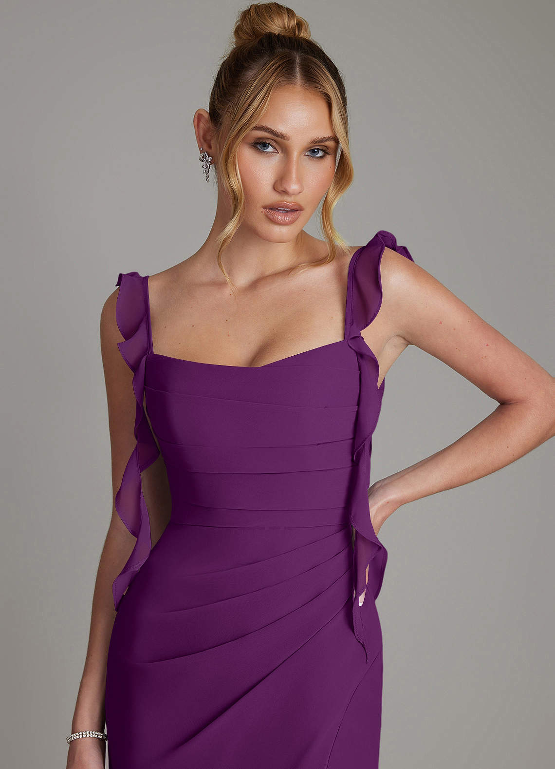 Jessamine Mermaid Sweetheart Chiffon Bridesmaid Dress in Grape