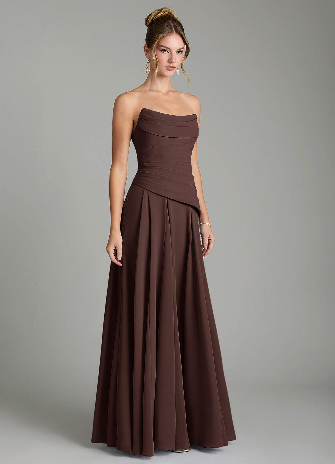Gabriela A-Line Cowl-Neck Chiffon Bridesmaid Dress