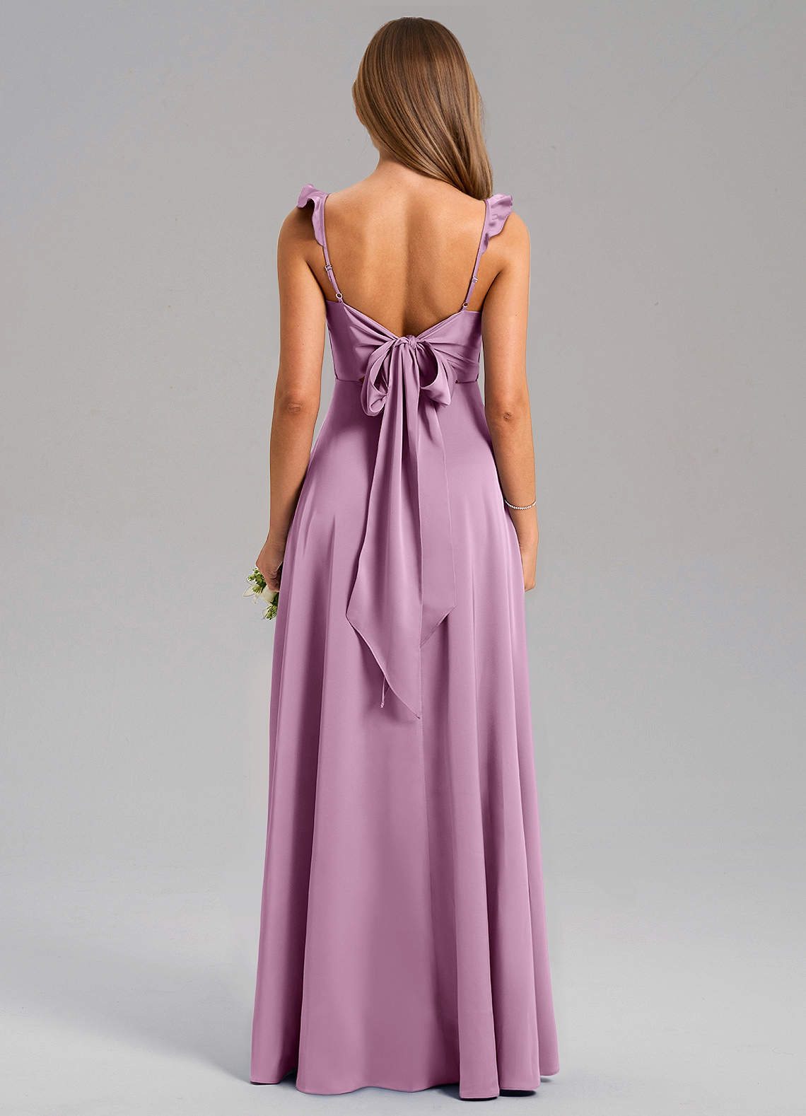 Everett A-Line V-Neck Chiffon Bridesmaid Dress in Wisteria