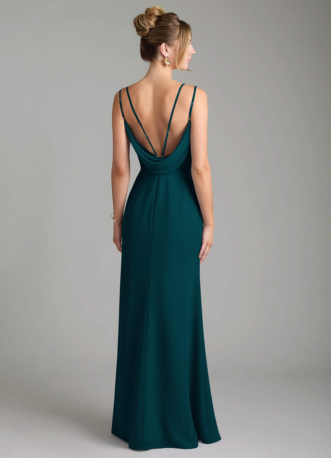 Egypt Sheath Sweetheart Chiffon Bridesmaid Dress in Pine