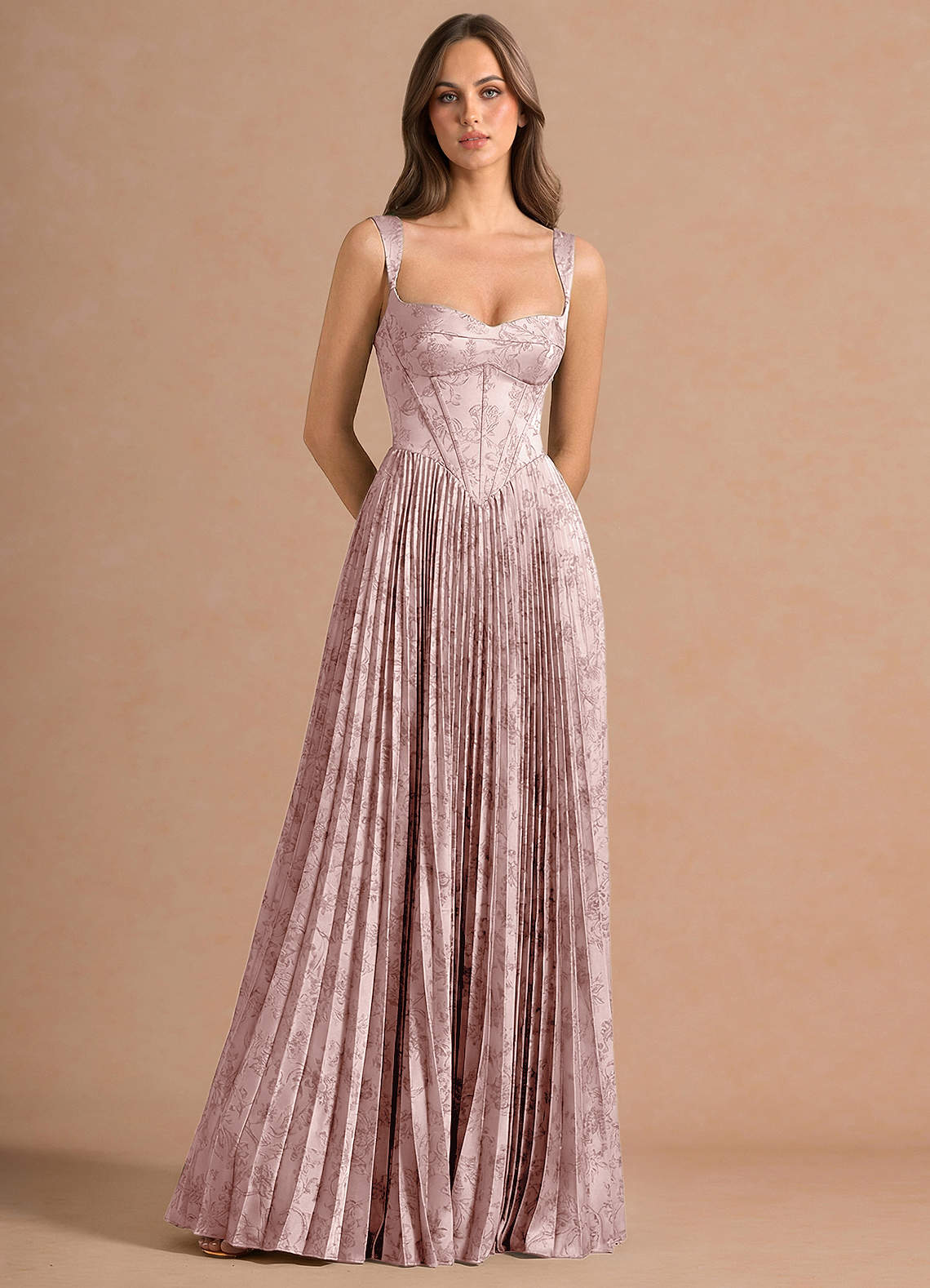 Isonelle A-Line Sweetheart Jacquard Wedding Guest Dress in Moss Navy