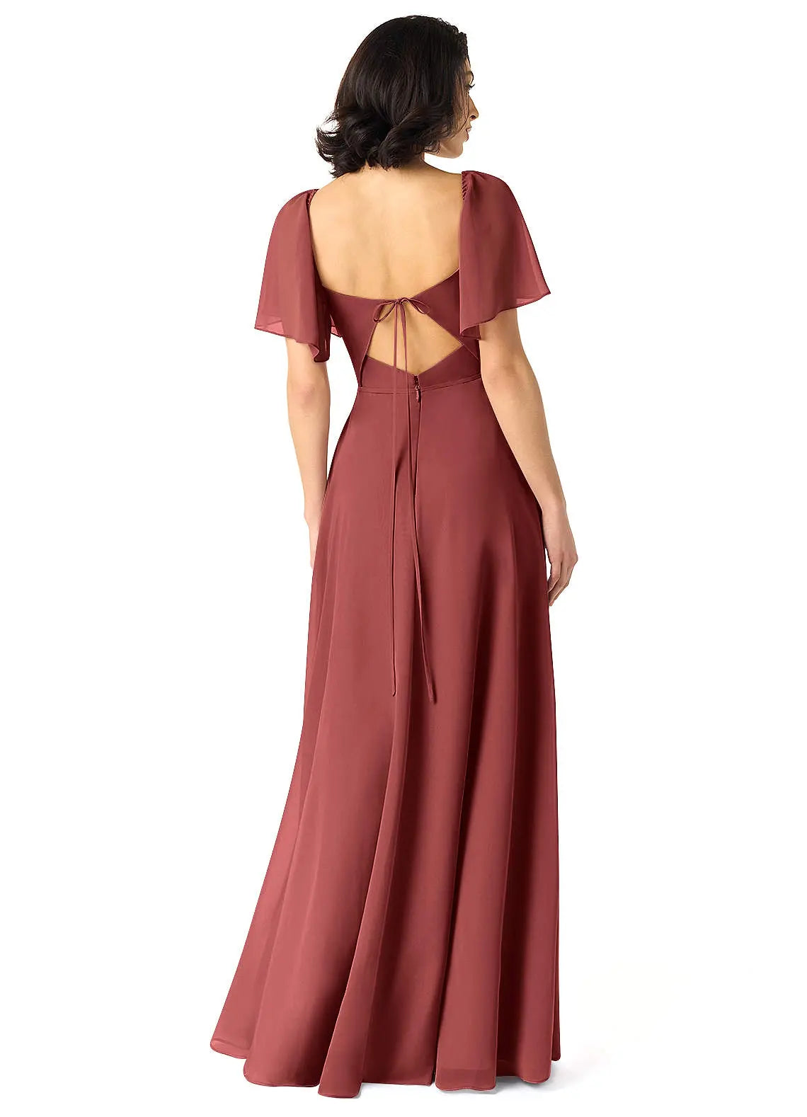 Chloe A-Line Sweetheart Chiffon Bridesmaid Dress in Terracotta