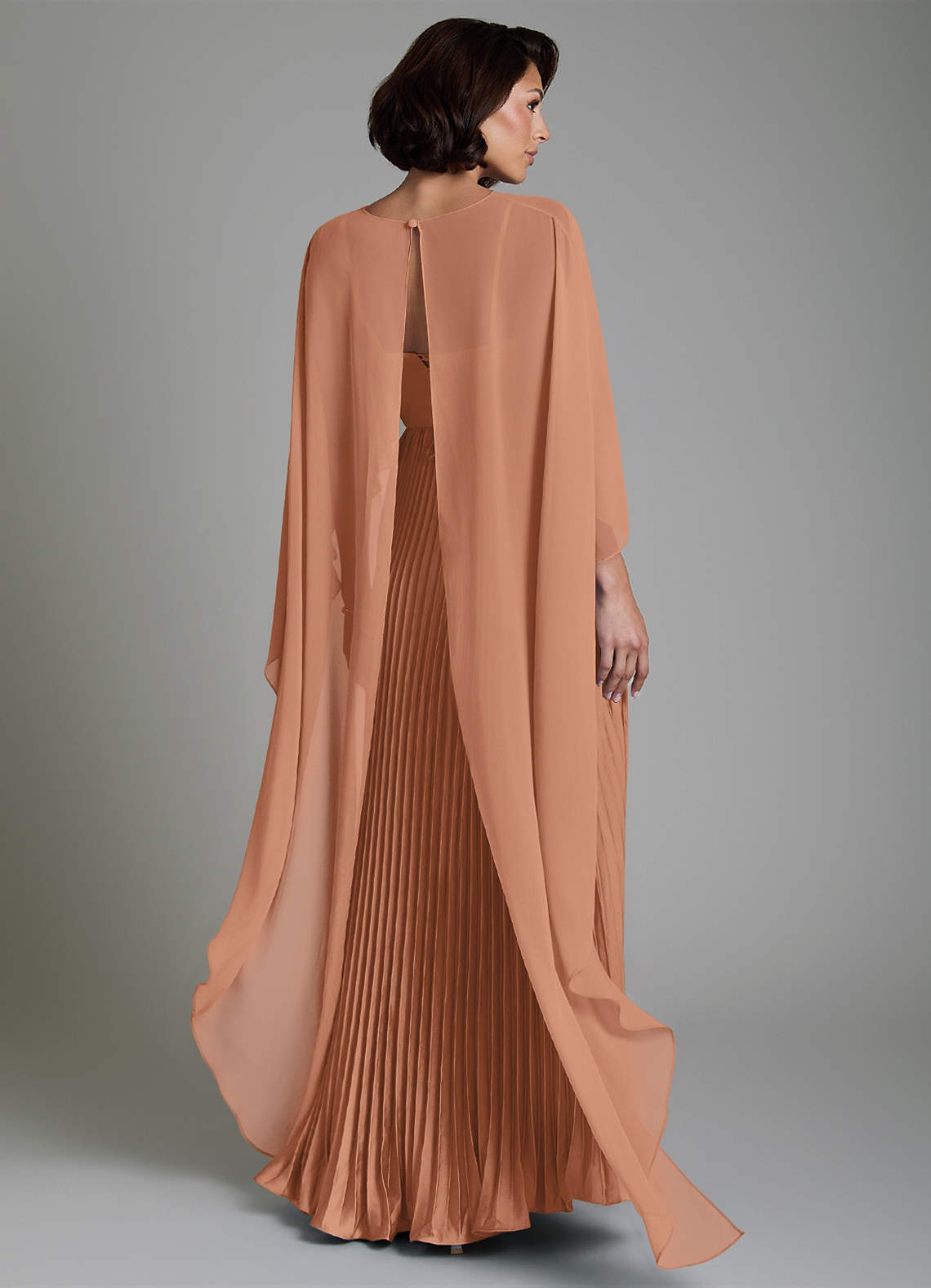Micah A-Line Sweetheart Stretch Satin and Chiffon Bridesmaid Dress in Bronzer