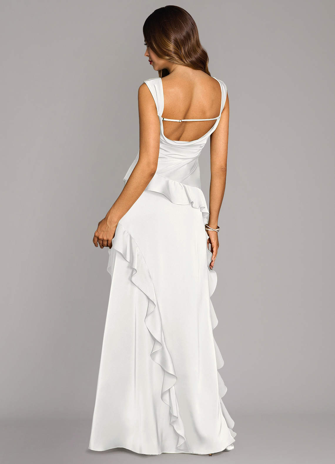 Sloane A-Line Sweetheart Stretch Satin Bridesmaid Dress in white