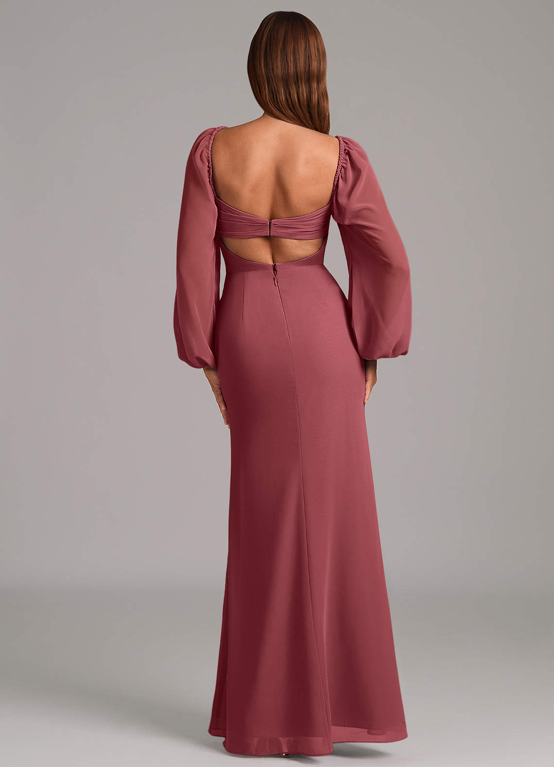 Brixley Mermaid Sweetheart Chiffon Bridesmaid Dress in Merlot