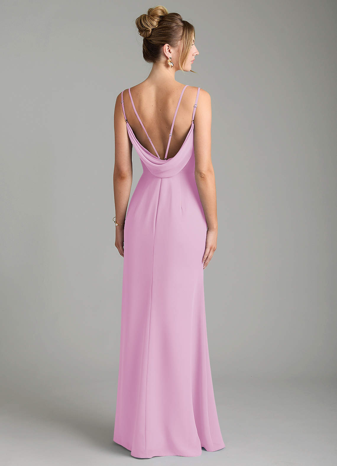 Egypt Sheath Sweetheart Chiffon Bridesmaid Dress in candy pink