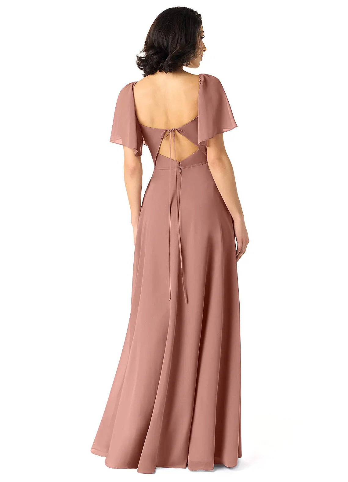 Chloe A-Line Sweetheart Chiffon Bridesmaid Dress in Green Fern Floral