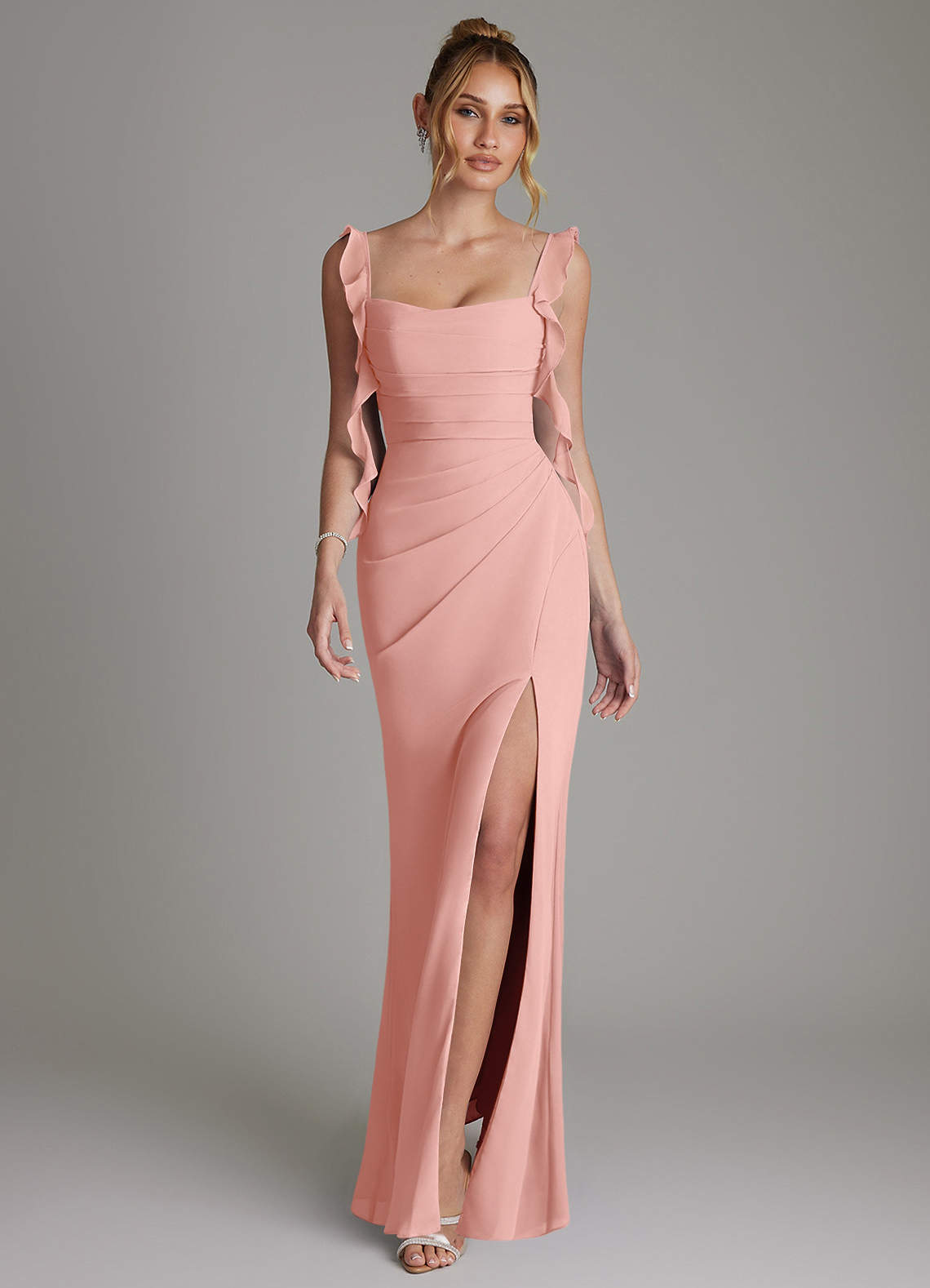 Jessamine Mermaid Sweetheart Chiffon Bridesmaid Dress in Rosette
