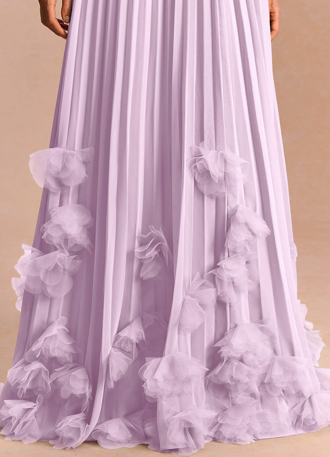 Lucette A-Line Halter Chiffon Evening Dress in Frosted Lilac
