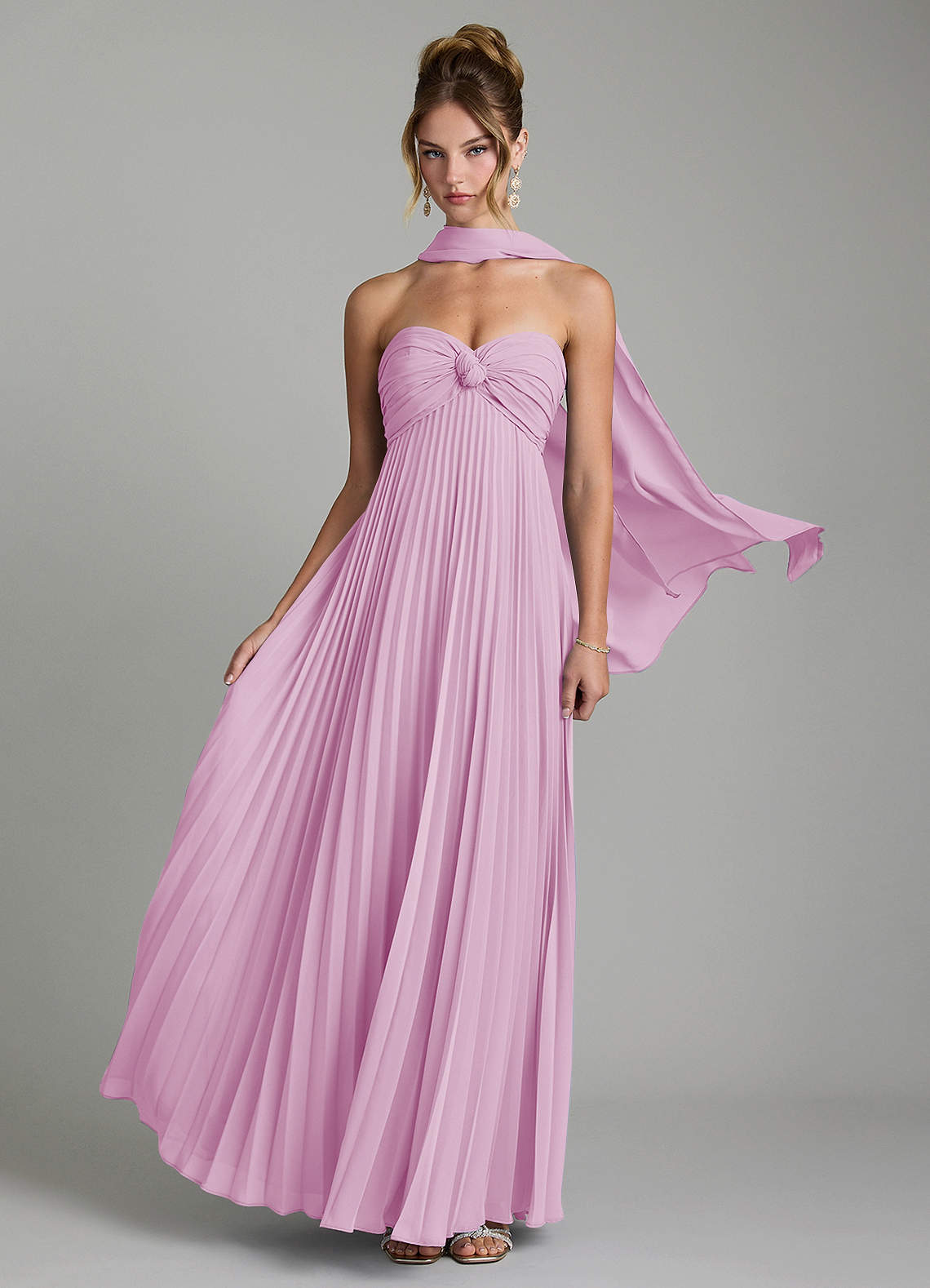 Tempest A-Line Sweetheart Chiffon Bridesmaid Dress in candy pink