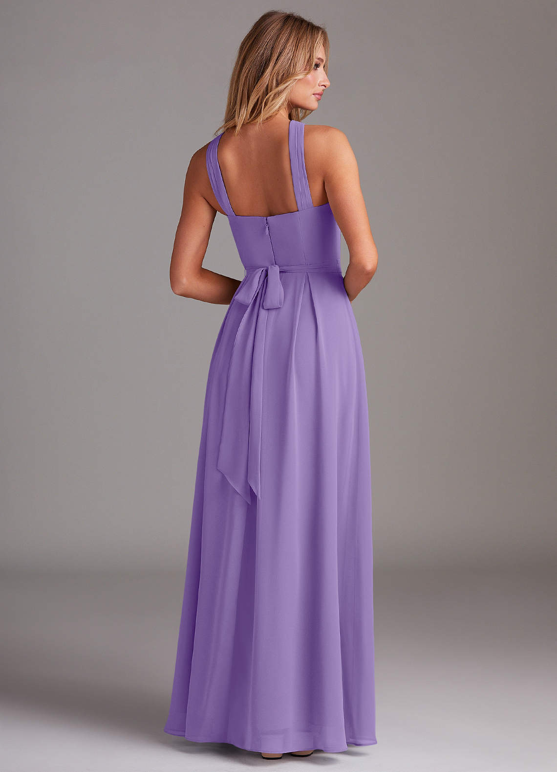 Dixie A-Line Halter Chiffon Bridesmaid Dress in Tahiti