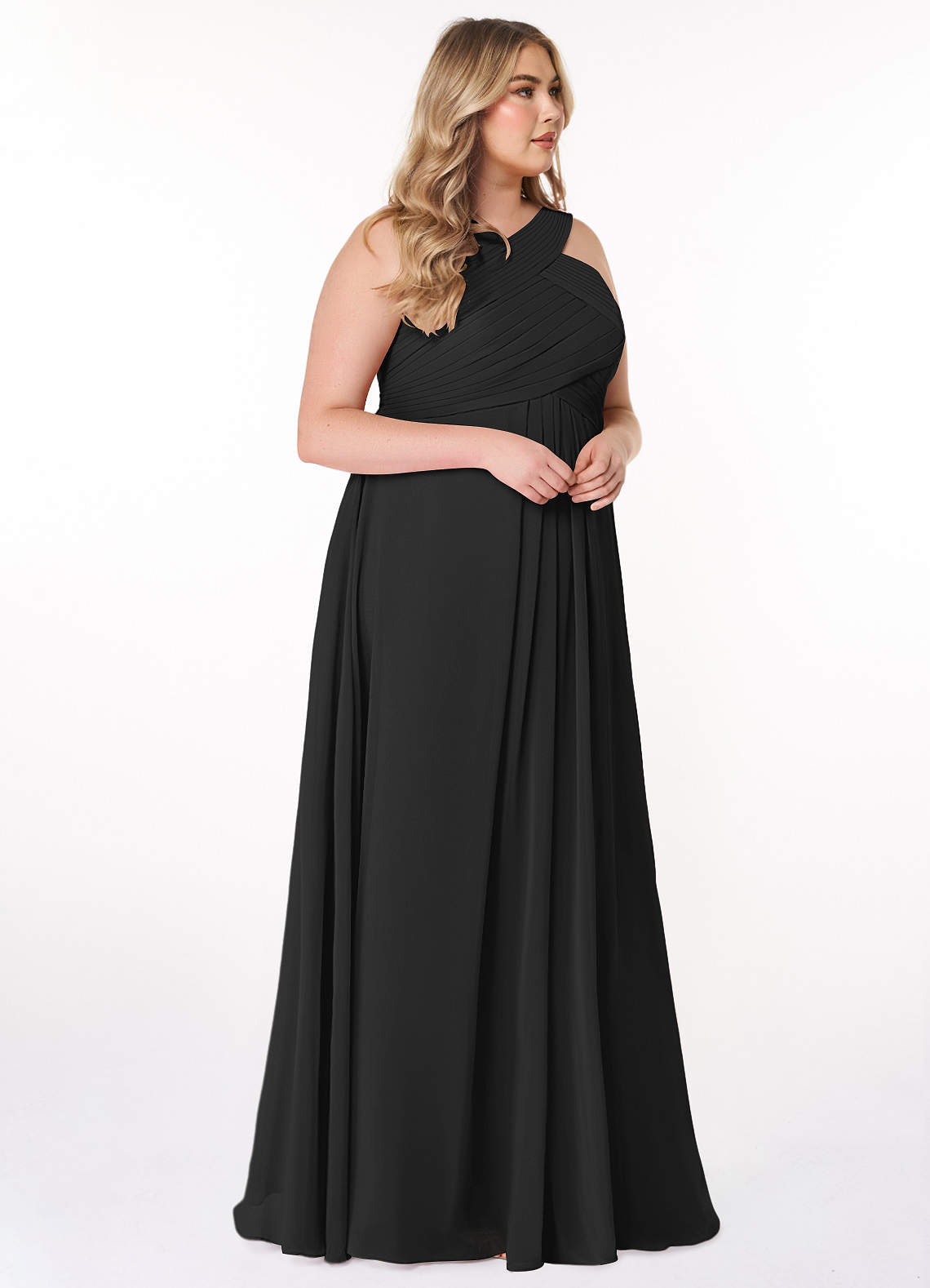 Kaleigh A-Line Halter Chiffon Bridesmaid Dress