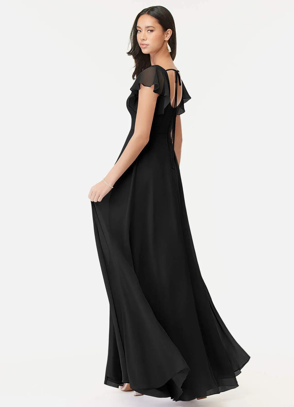 Bondi A-Line Square-Neck Chiffon Bridesmaid Dress