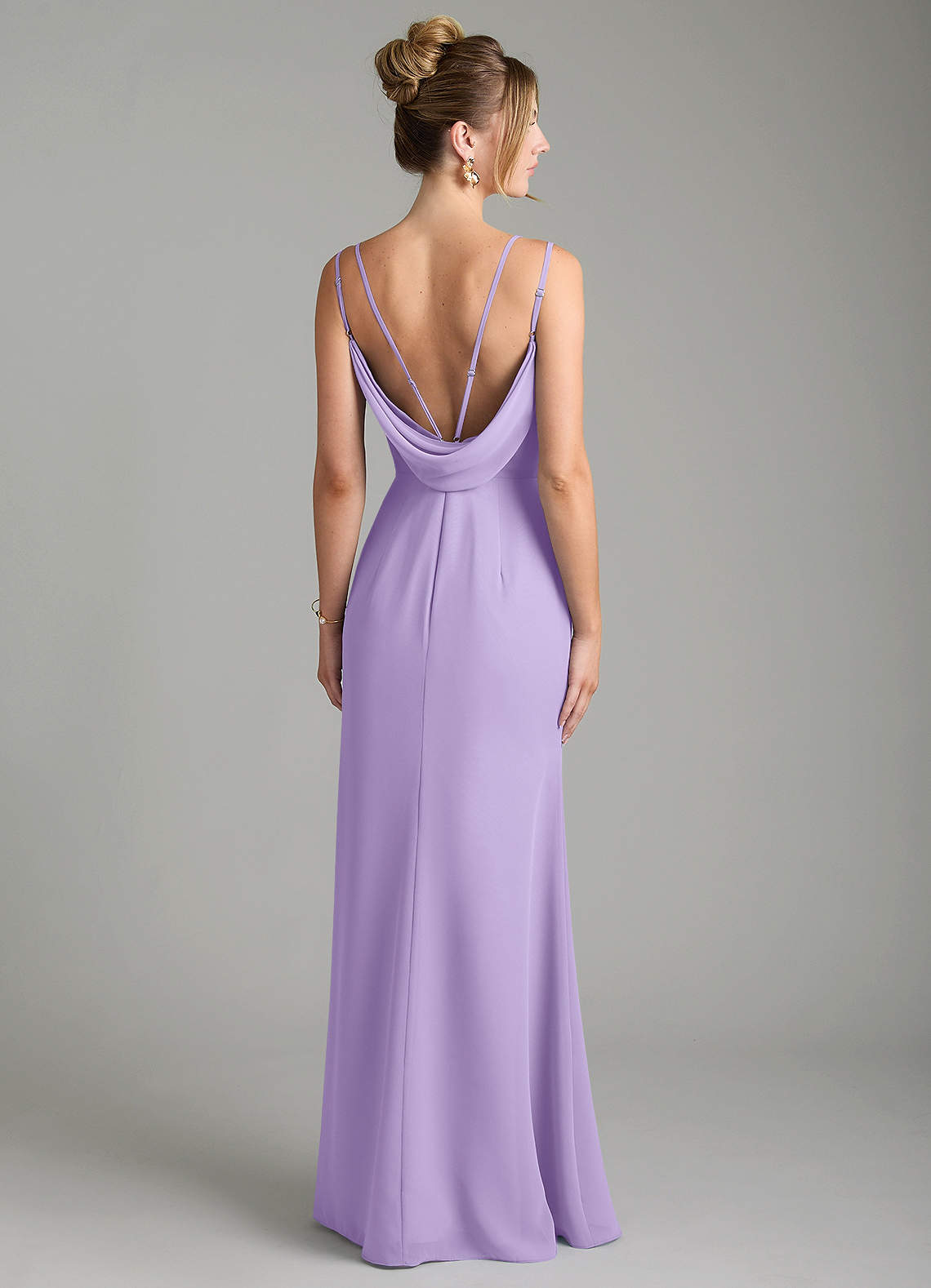 Egypt Sheath Sweetheart Chiffon Bridesmaid Dress in Lilac