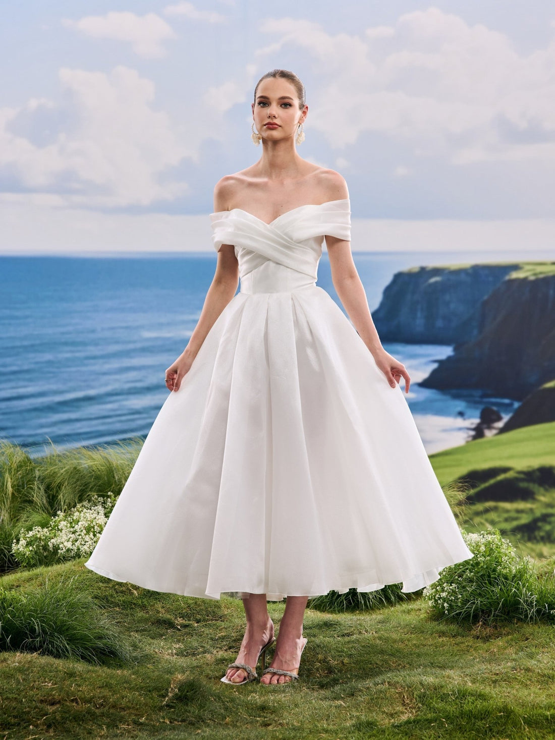 Fenelle white wedding dress, front view