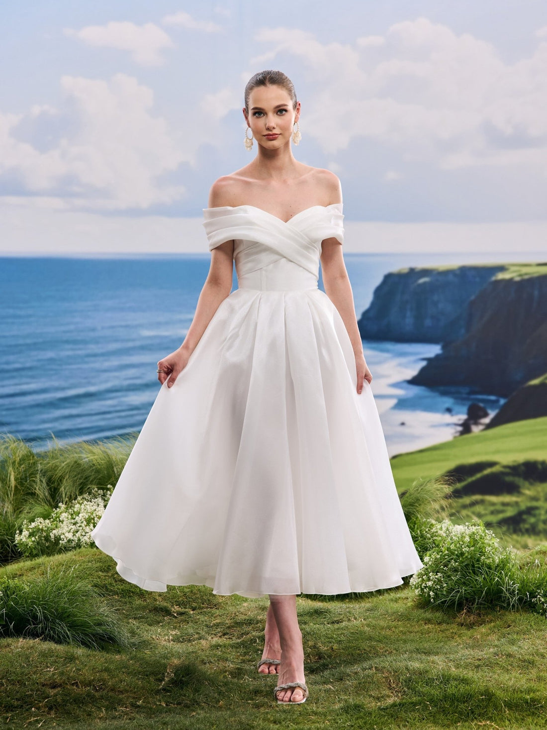 Fenelle white wedding dress, front view