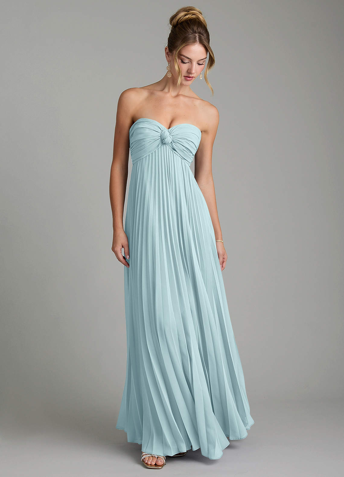 Tempest A-Line Sweetheart Chiffon Bridesmaid Dress in Sea Glass