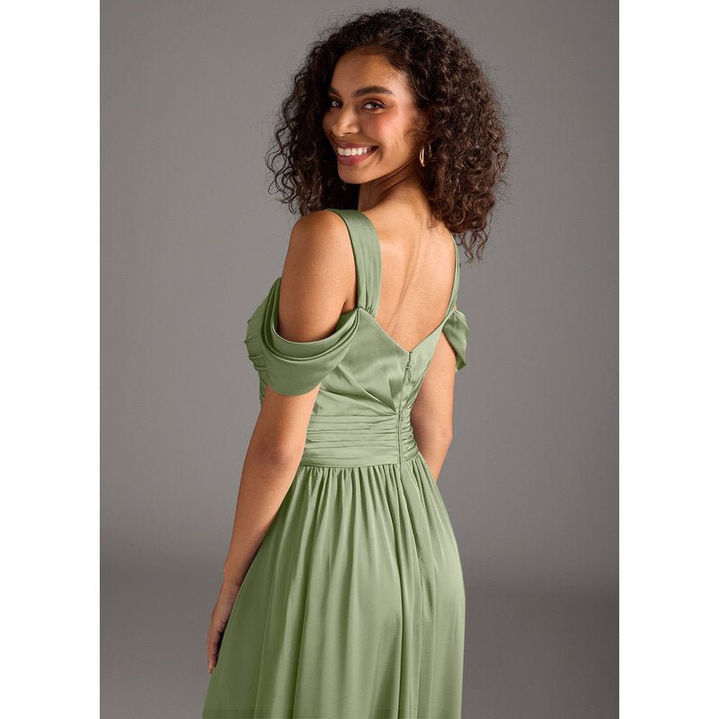 Fionora A-Line Sweetheart Stretch Satin Bridesmaid Dress in Pistachio