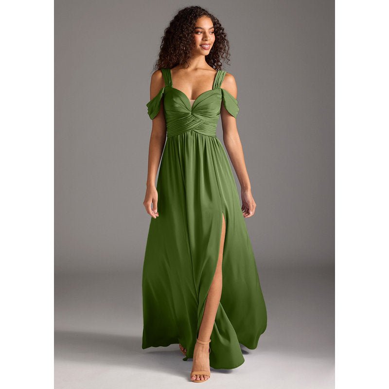 Fionora bridesmaid dress in Juniper, front view