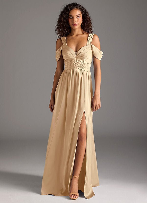 Fionora A-Line Sweetheart Stretch Satin Bridesmaid Dress - ZHEXUDAI
