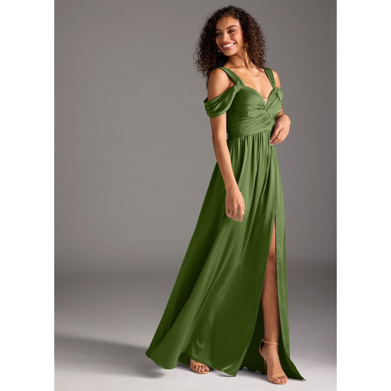 Fionora bridesmaid dress in Juniper, side view