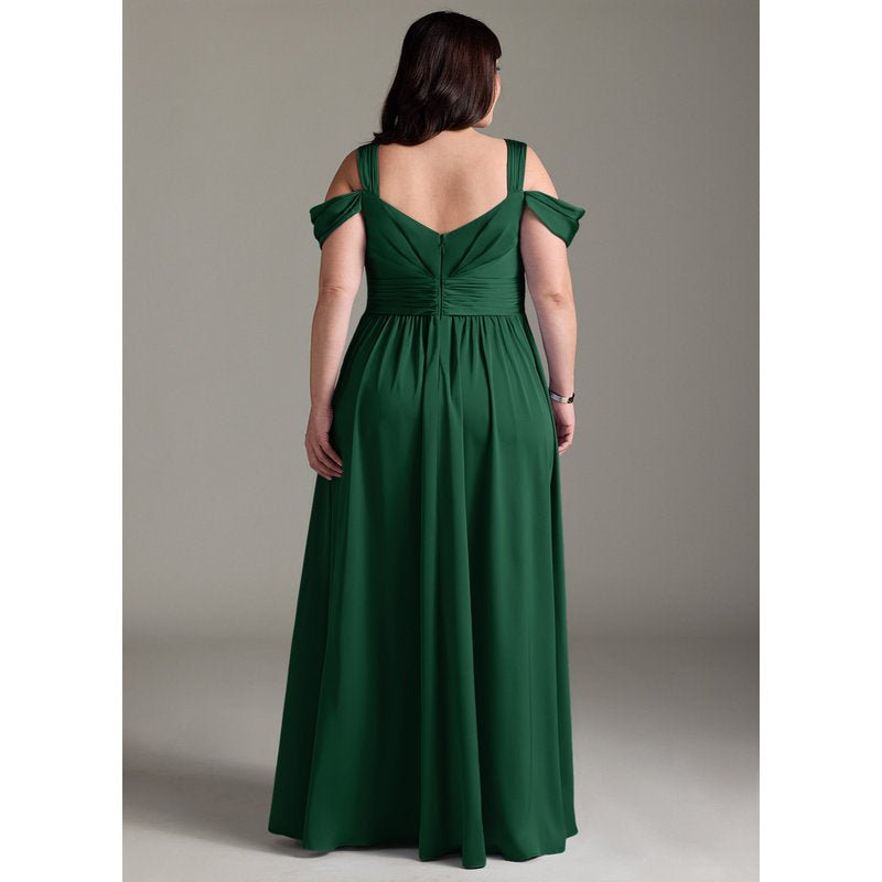 Fionora bridesmaid dress in Dark Green, back view