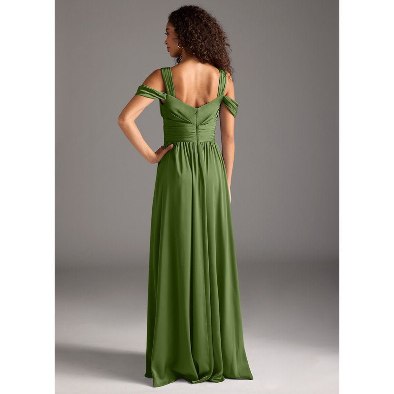 Fionora bridesmaid dress in Juniper, back view