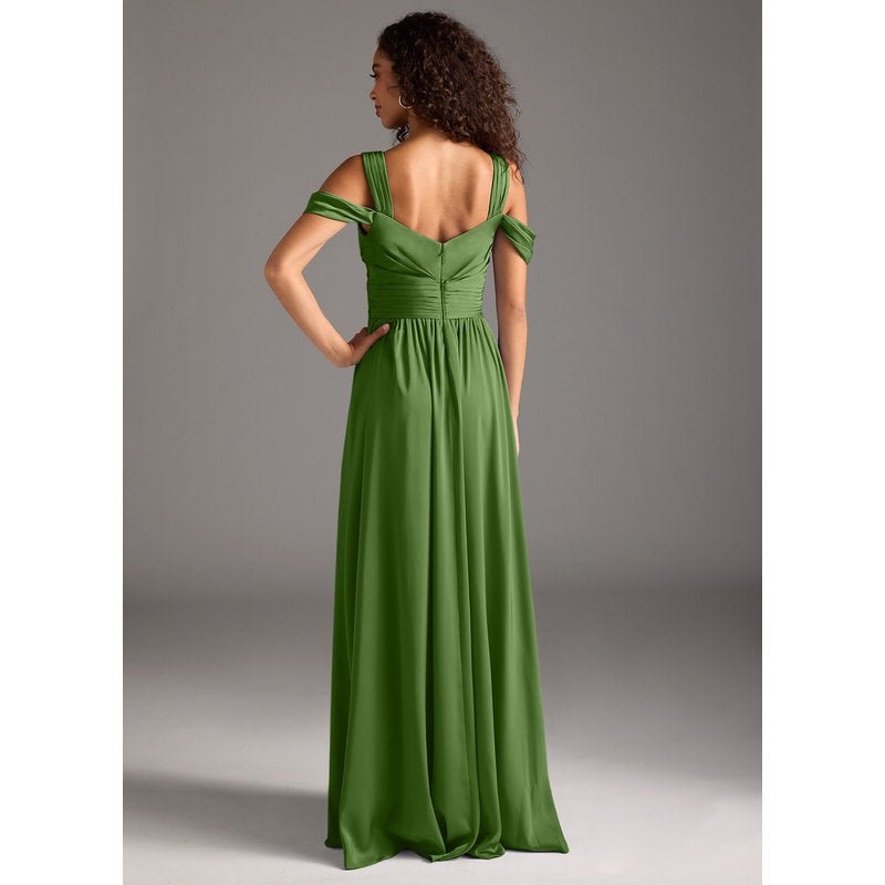 Fionora bridesmaid dress in Basil, back view
