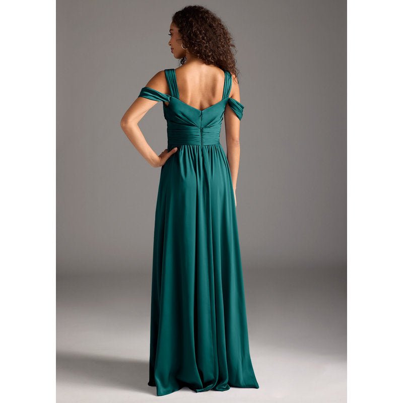 Fionora bridesmaid dress in Peacock, back view