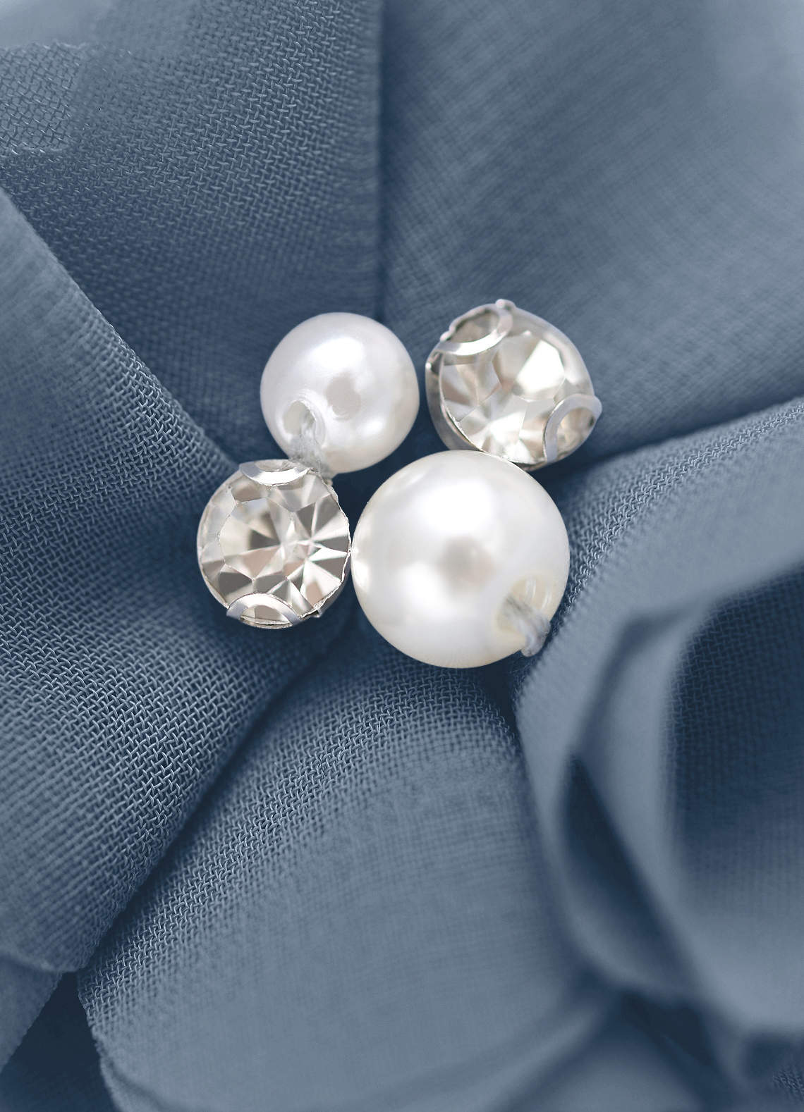 Four-Piece Matching Color Chiffon Hair Clip Set — dusty blue — 图 215/250