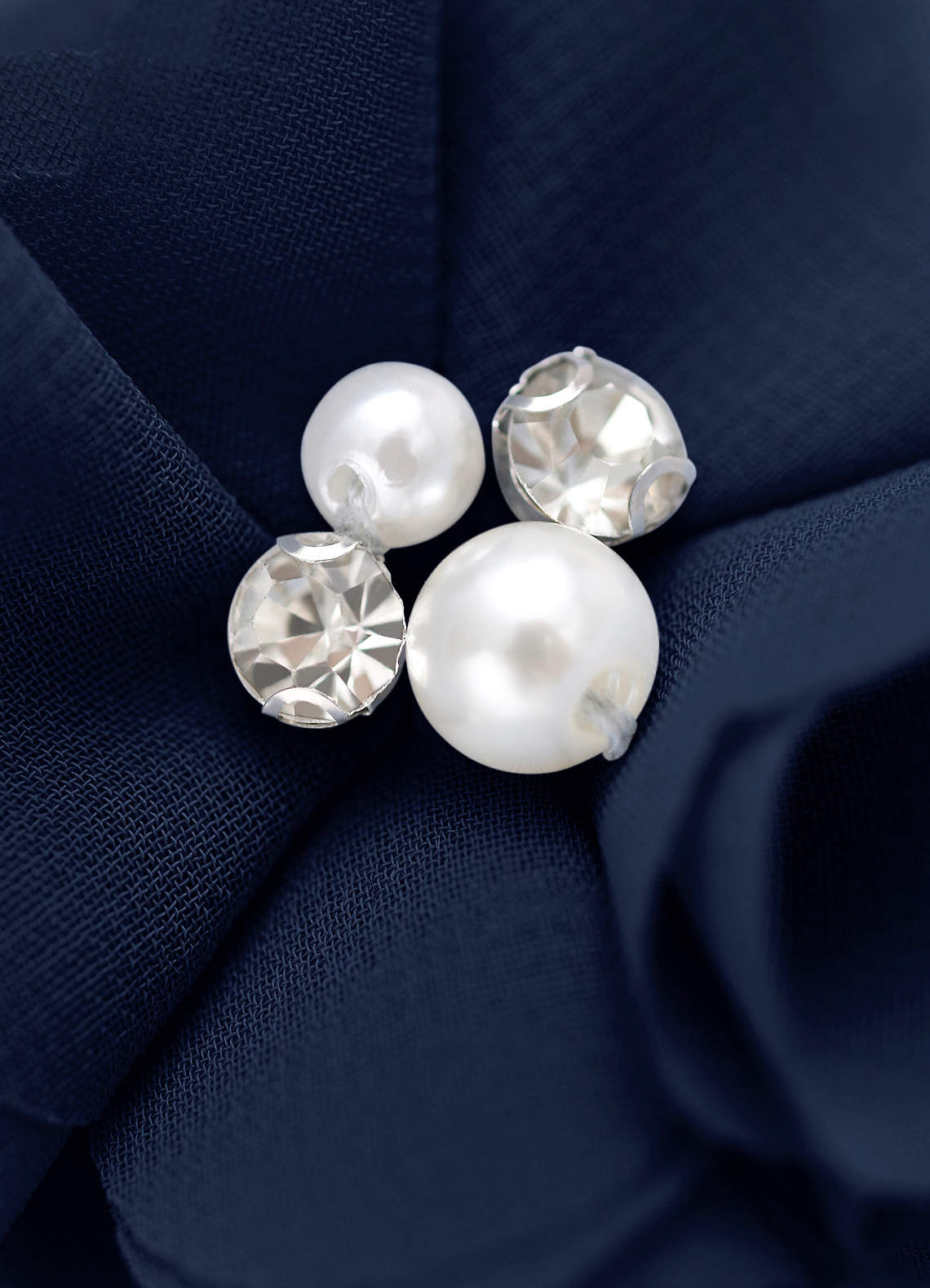 Four-Piece Matching Color Chiffon Hair Clip Set — Dark Navy — 图 220/250