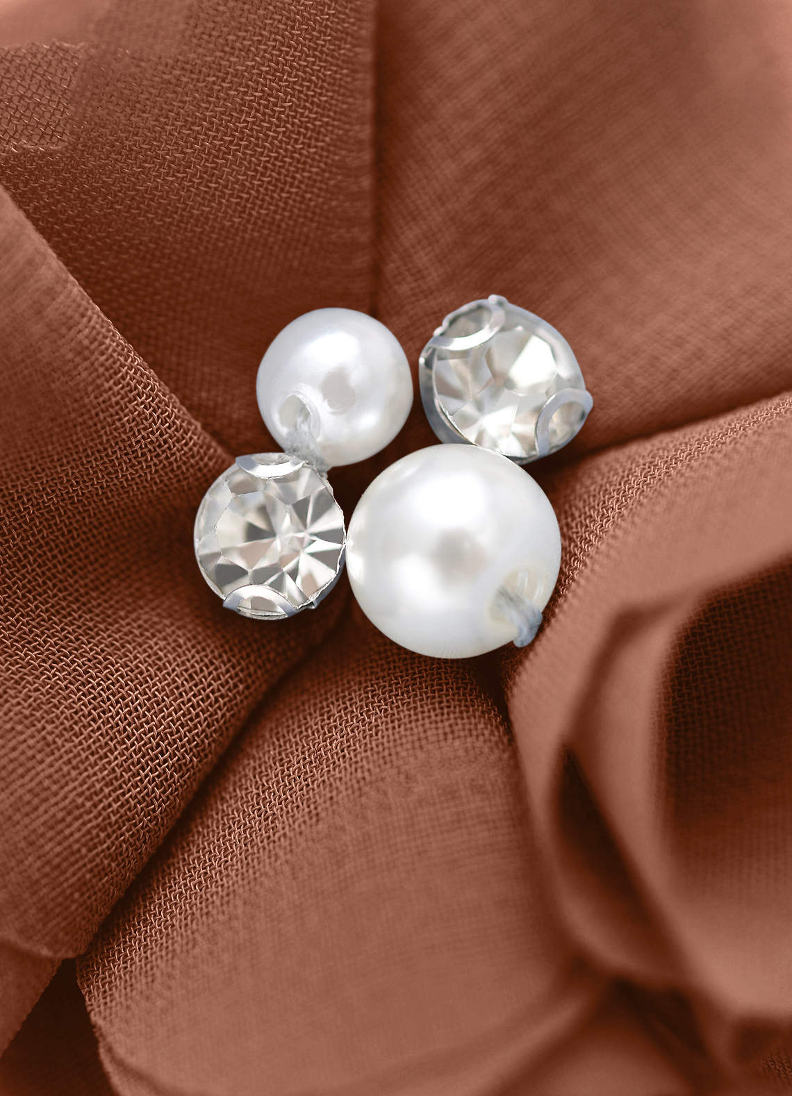 Four-Piece Matching Color Chiffon Hair Clip Set — Bronzer — 图 245/250