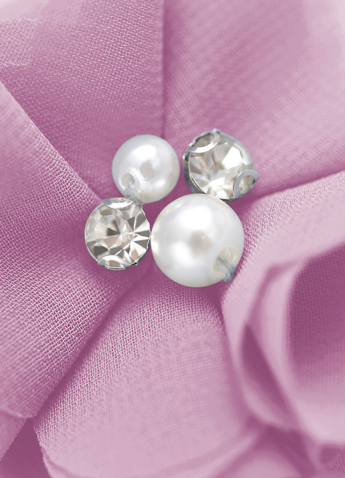Four-Piece Matching Color Chiffon Hair Clip Set — candy pink — 图 163/250