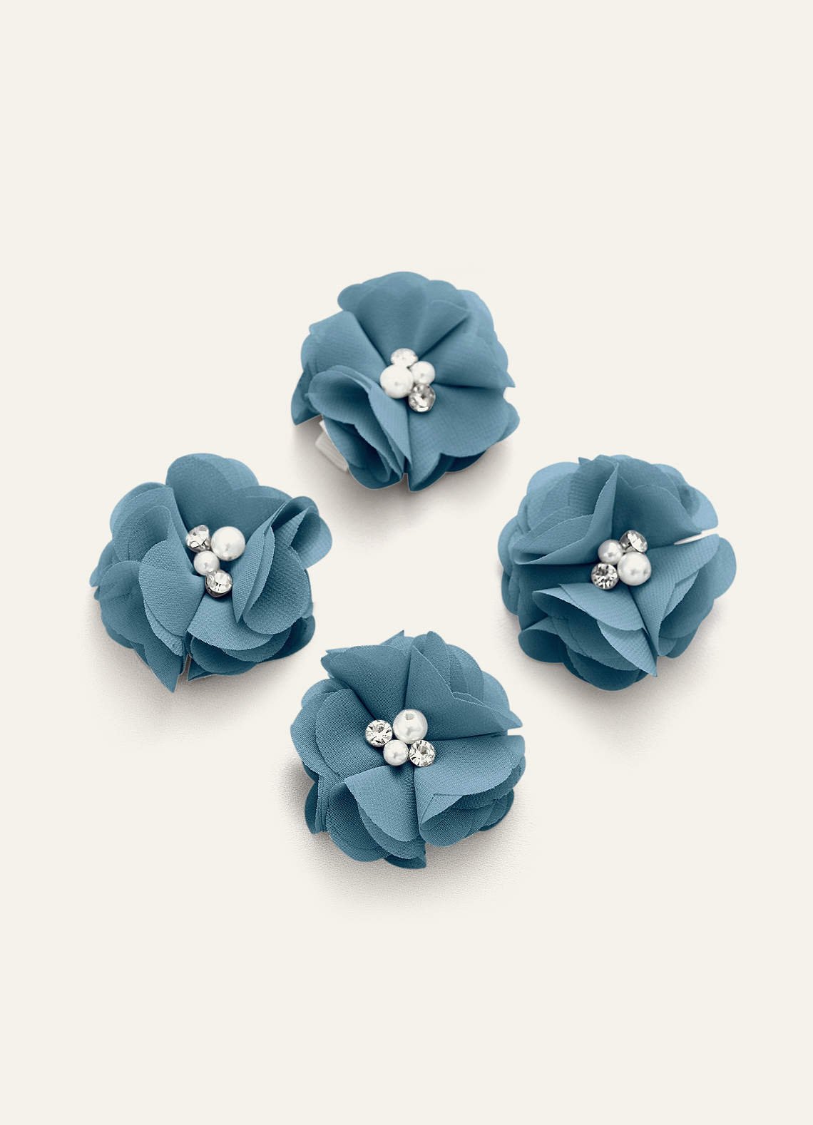 Four-Piece Matching Color Chiffon Hair Clip Set — Bermuda — 图 22/250
