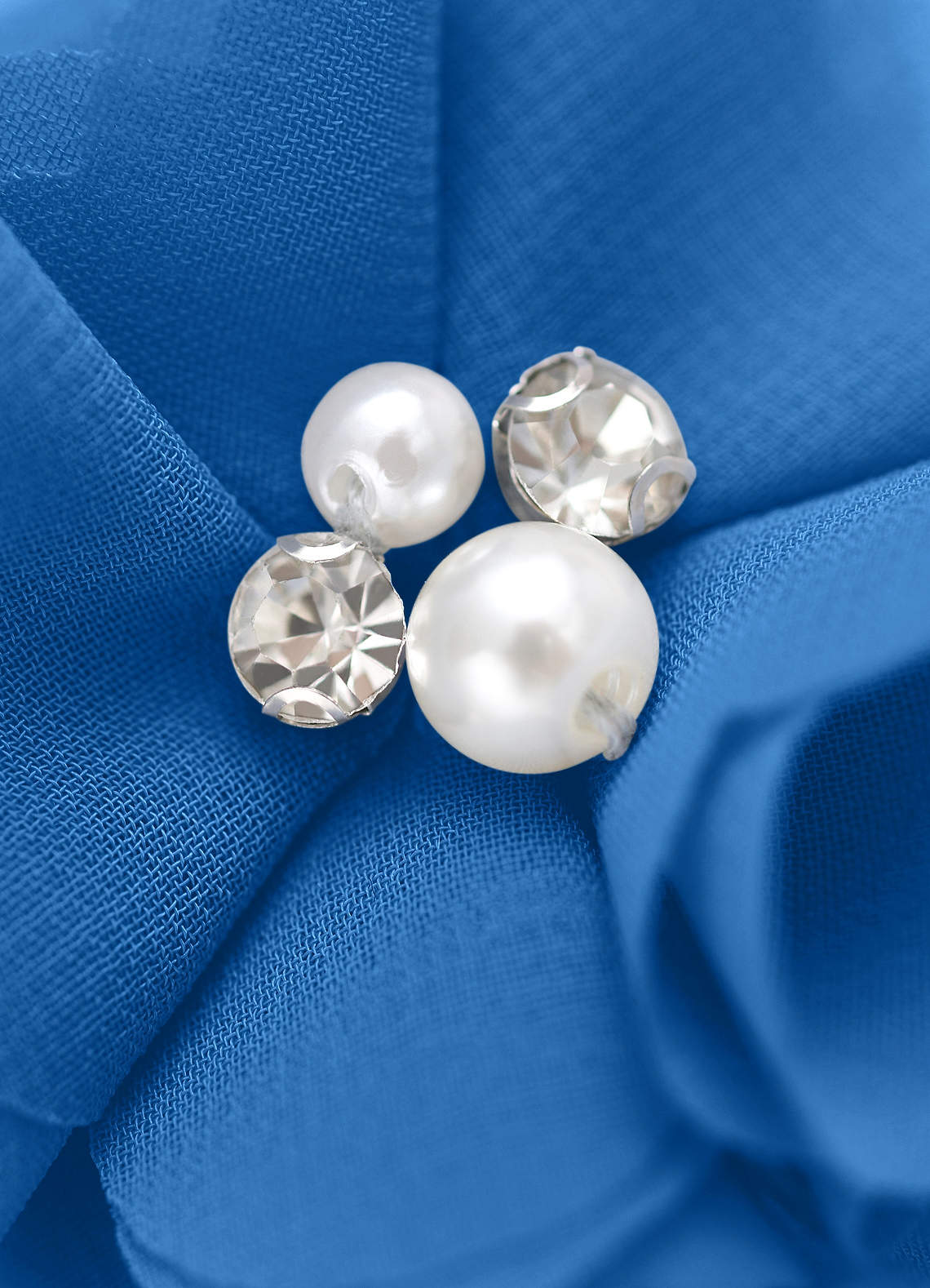 Four-Piece Matching Color Chiffon Hair Clip Set — Blue Jay — 图 147/250